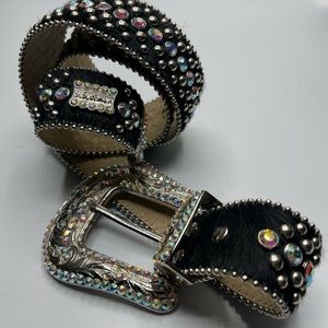 BB Simon Black Cowhide Leather Belt XL